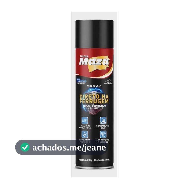 Tinta De Spray Para Ferrugem Preto Maza Preto