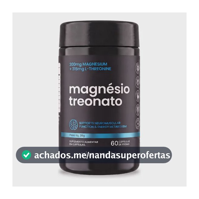 Magnésio Treonato Vitamente 60caps Sem Sabor