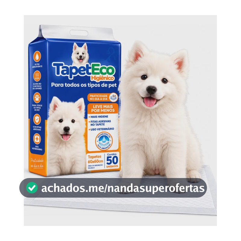 Tapete Higiênico Para Cães Tapete Higiênico Descartável 60x60 50 Unidades Tapete Higiênico Para Cachorro Tapete Pet