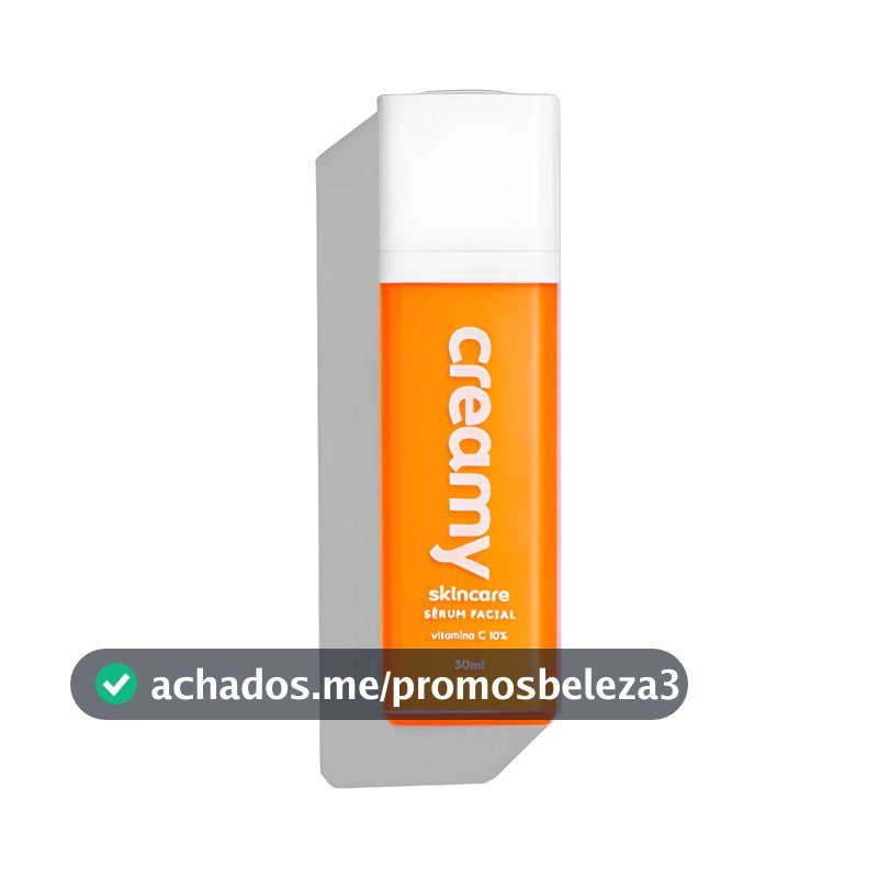 Creamy Skincare Vitamina C 30ml | Sérum Facial, Vitamina C 10%, Aumenta Firmeza da Pele, Previne Rugas Finas, Clareador de Manchas | Todos os Tipos de Pele