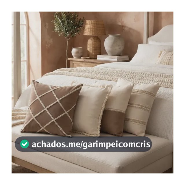 Kit 4 Capas Almofada Luxo Linho Estilo Boho Chic Exclusivo
