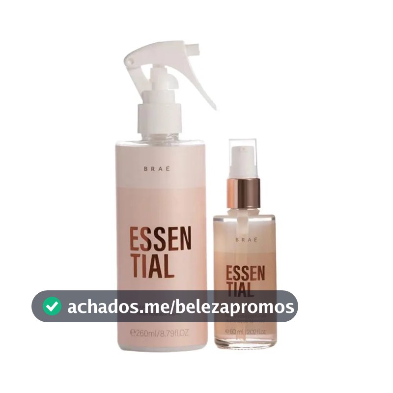 Kit Braé Essential Sérum e Óleo para Cabelos Danificados com Ácido Hialurônico