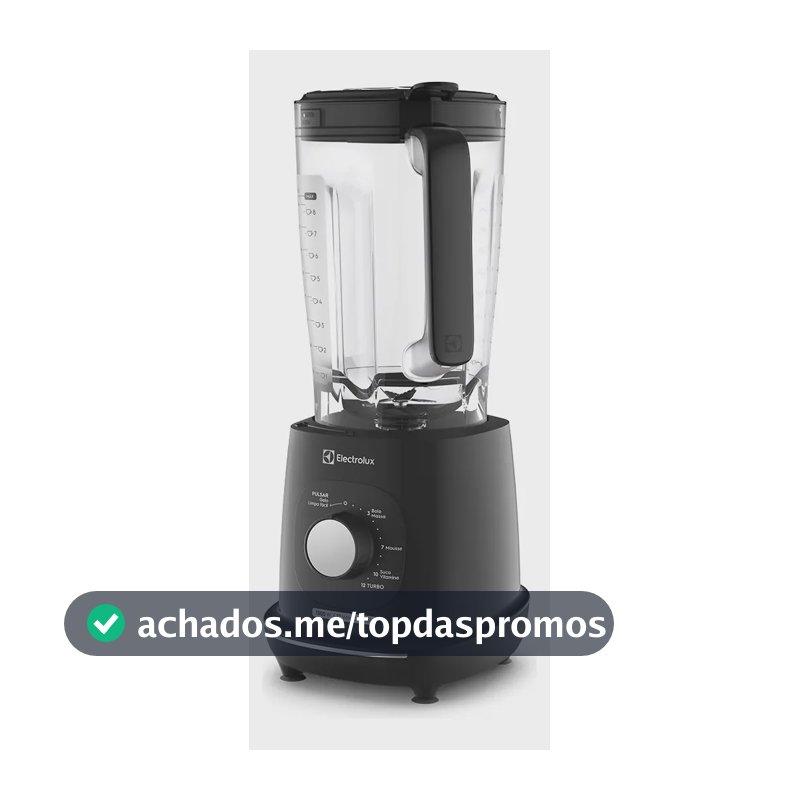 Liquidificador Electrolux 1300W de Potência com 3.2 Litros de Capacidade 12 Velocidades 6 Lâmina TriForce e Pés Antiderrapantes EBL1300 - Preto