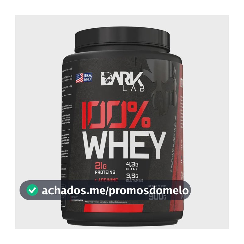 100% Whey Protein 900g Sabores - Dark Lab Sabor Baunilha