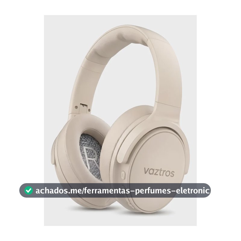 Fone De Ouvido Sem Fio Bluetooth Cancelamento Ruido Premium Bege