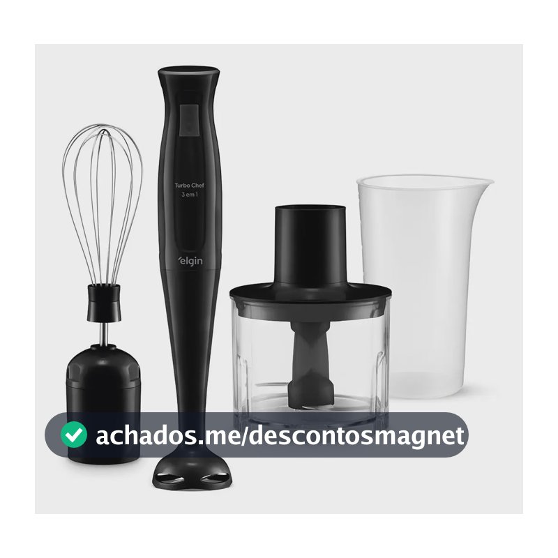 Mixer Elgin Turbo Chef 3 em 1 de 200W para Bater e Triturar