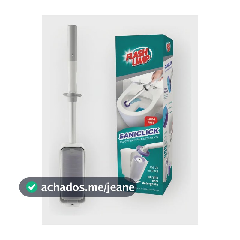 Escova Sanitaria Com Refil Descartavel, Saniclick Flashlimp