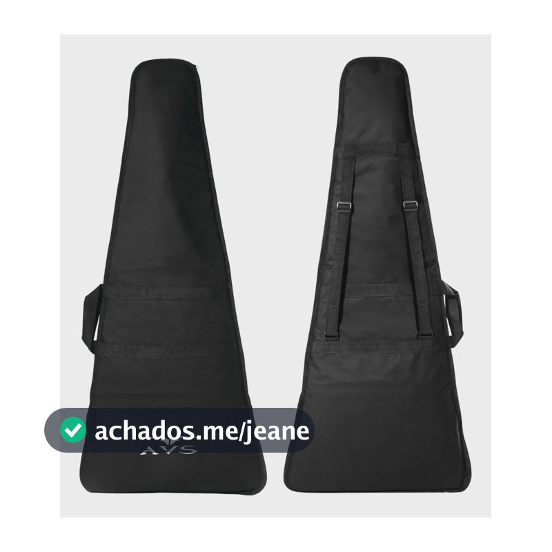 Capa Bag Case Para Guitarra Luxo Avs Alça Dupla Promoção Preto