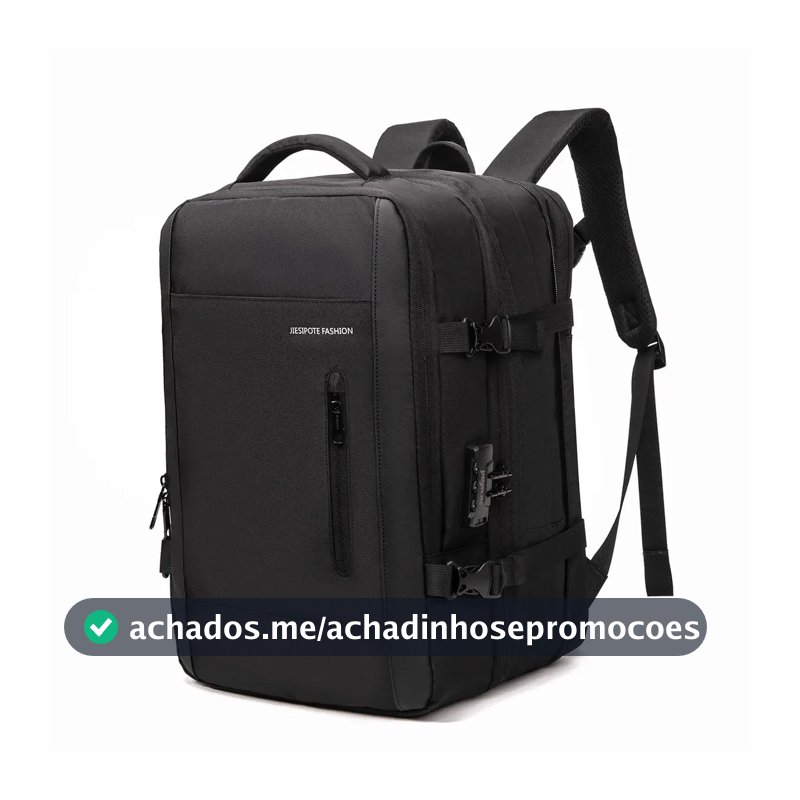 Mochila Para Notebook Impermeável com Porta USB e Senha Para Homem