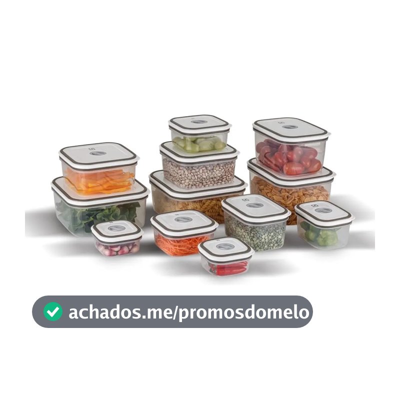 Electrolux Kit 12 Potes Herméticos de Plástico Retangulares