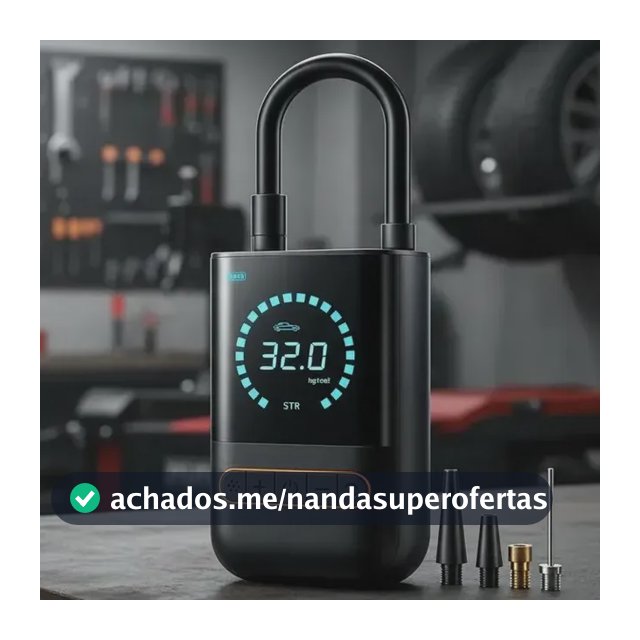 Mini Compressor De Ar Digital Para Pneus Carro Moto Bike 150psi Recarregável 4000mah Preto 127/220v 60 Hz Monofásica