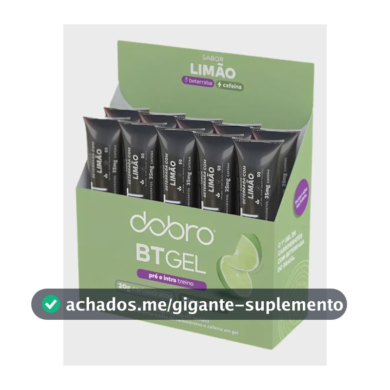 Suplemento em gel Dobro Energético Carboidratos Bt sabor Beterraba com Limão x 30g de 10 un