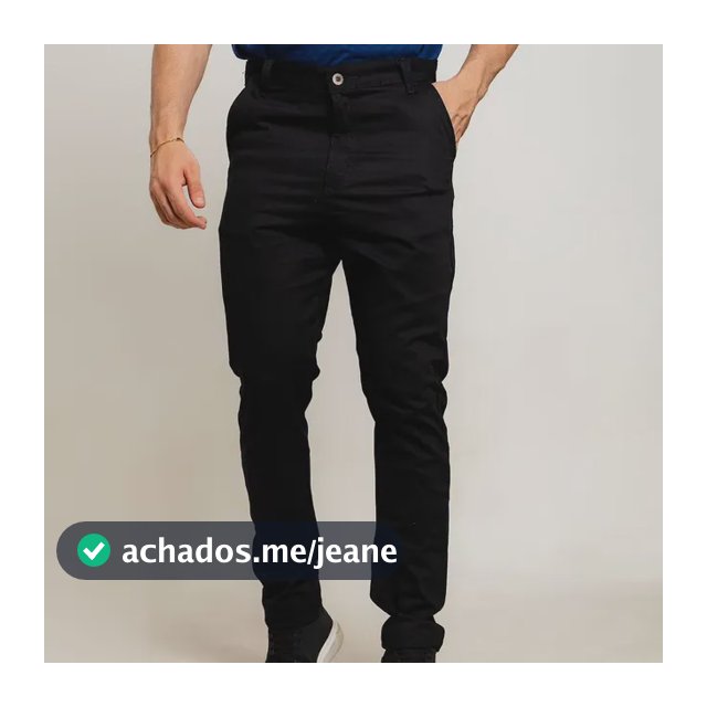 Calças Masculina Sarja Premium Bolso Embutido Sport Fino