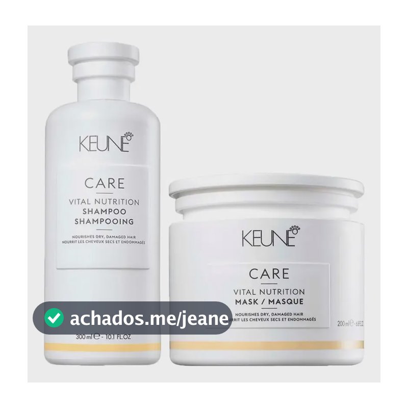 Kit Keune Nutrição Care Vital Shampoo 300ml + Máscara 200ml