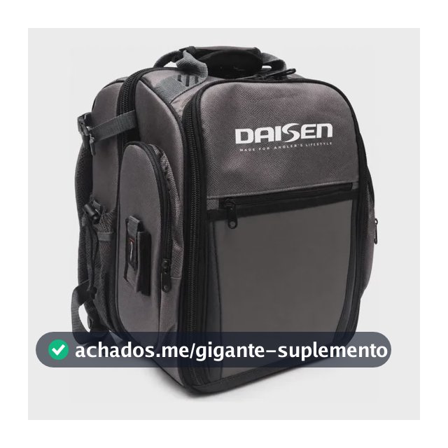 Mochila De Pesca Reforçada Daisen 3 Estojos P/ Iscas Cinza
