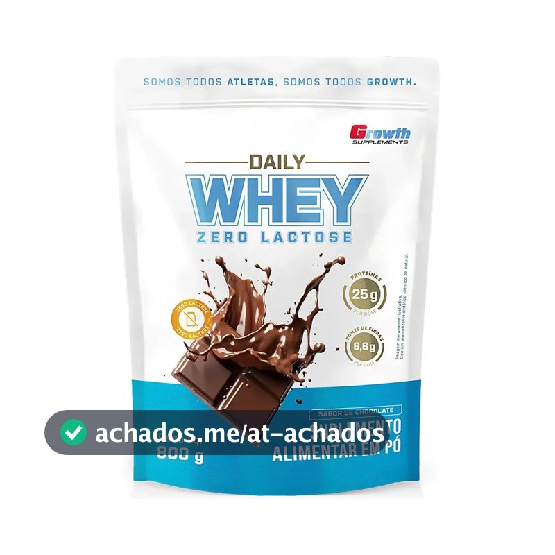 Daily Whey Protein Zero Lactose 800g Growth Supplements Chocolate