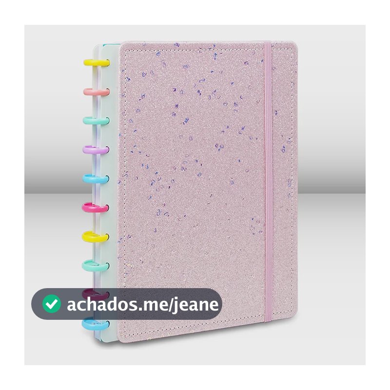 Caderno De Discos Personalizado Refilável B5 Linha Premium Rosa