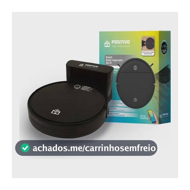Robô aspirador Positivo Casa Inteligente PRA90 preto