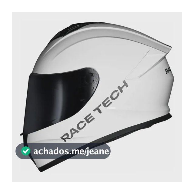 Capacete Moto Race Tech Hit Monocolor Branco