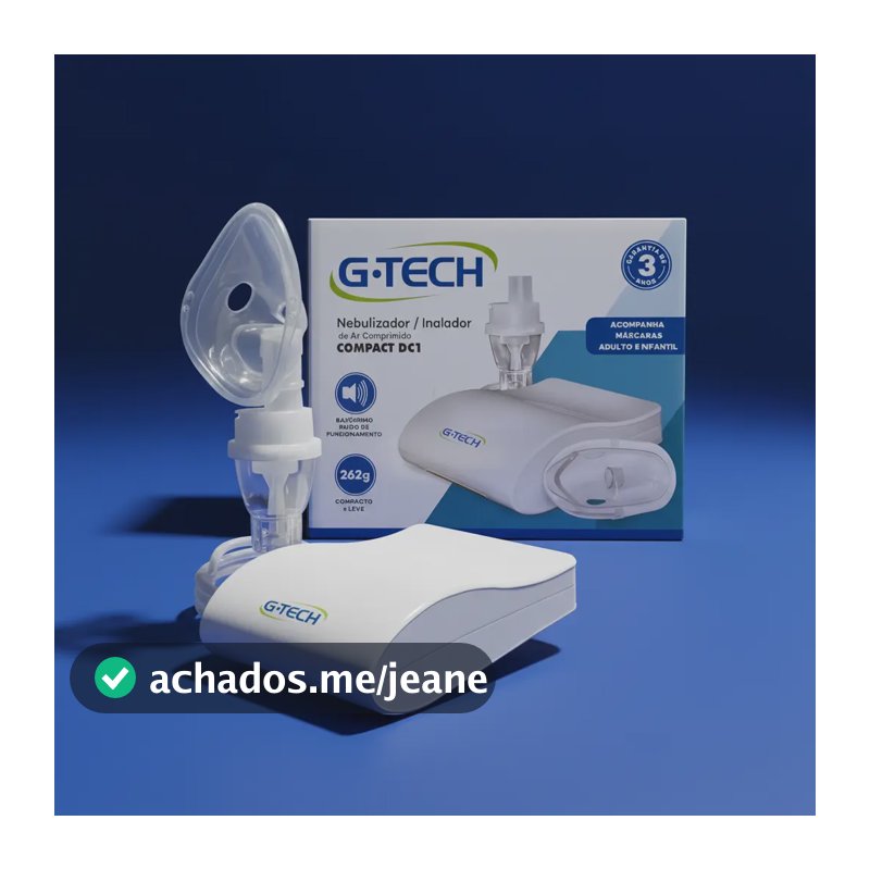 Inalador Nebulizador Gtech Bivolt Infantil Adulto Silencioso Branco 127/220v