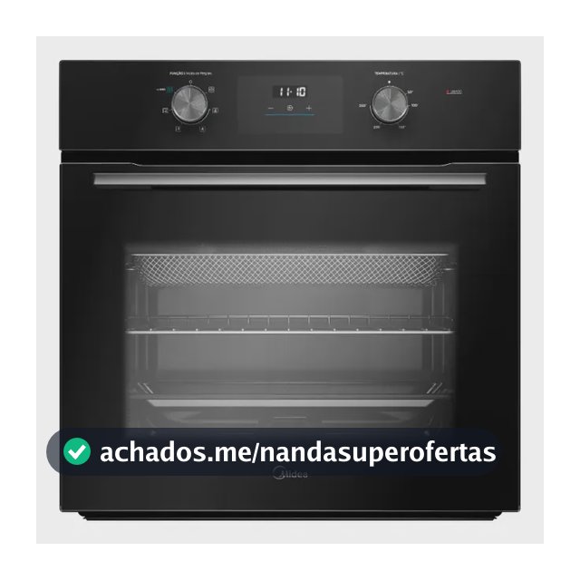 Forno Elétrico De Embutir 68l Digital Com Air Fryer Midea Preto