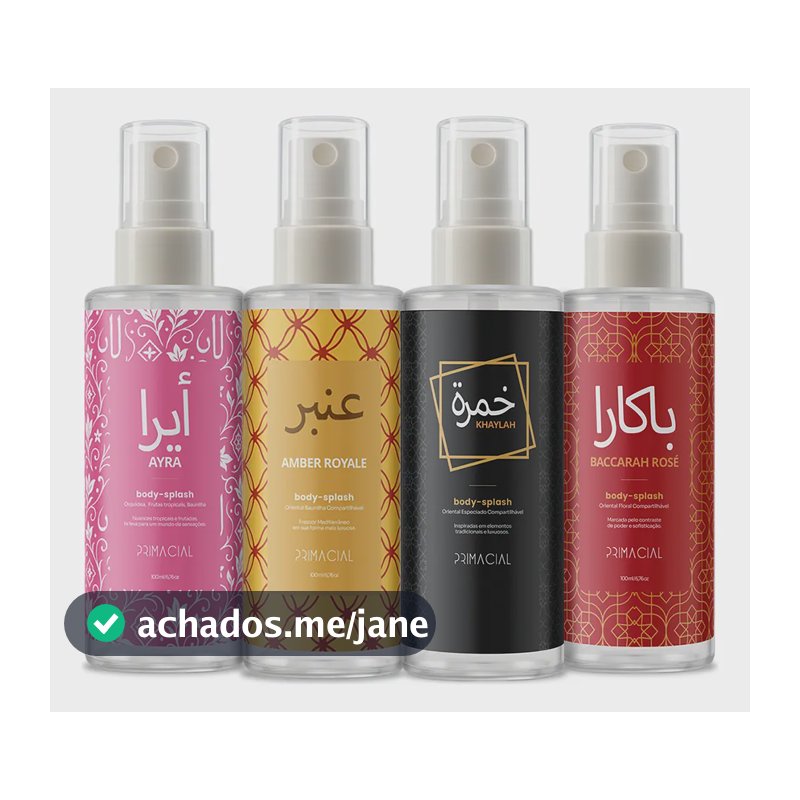 Perfumes Body Splash Linha Árabe 100ml By Primacial