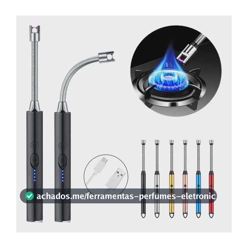 Acendedor De Fogao Velas Eletronico Plasma Recarregavel Usb