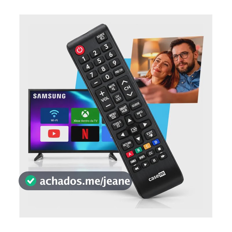 Controle Remoto Casenn Universal para TV Samsung Smart 4K LCD LED Plasma