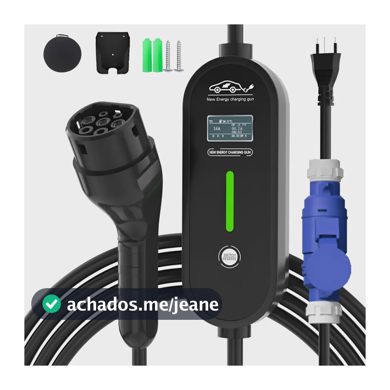7kw Carregador Carro Elétrico Portátil Rápido 32a Tipo 2