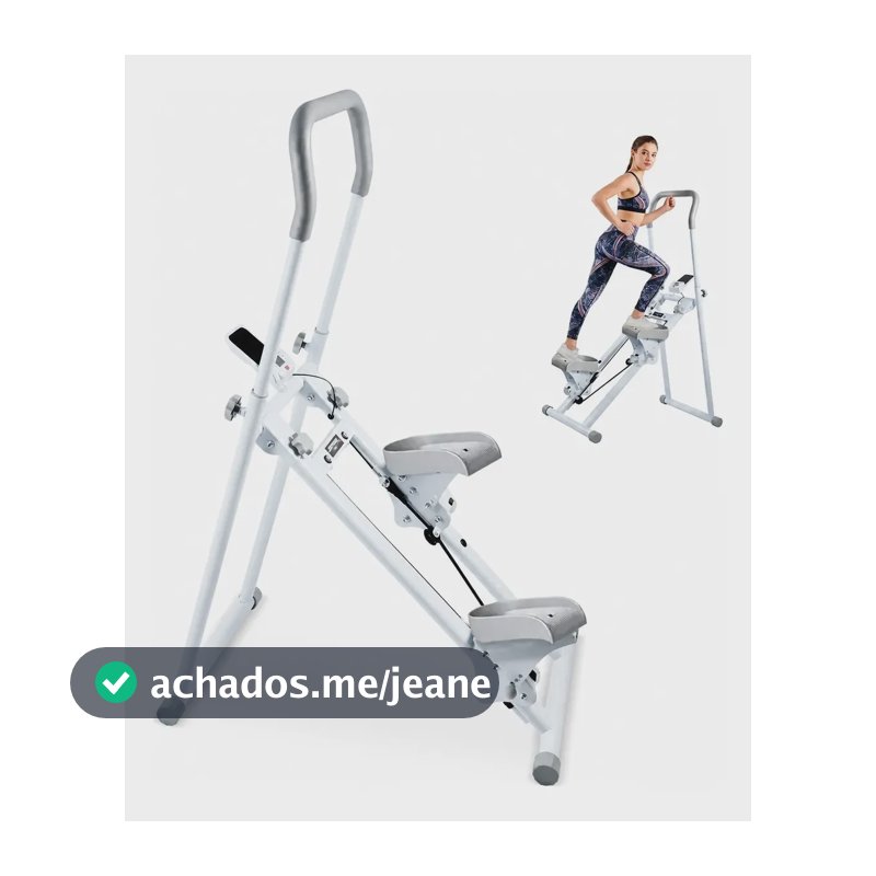 Simulador De Escada Caminhada Para Casa Dobrável Cor Branco Branco/cinza