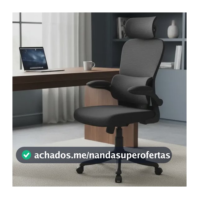 Cadeira De Escritório Ergonômica B500 Suporte Lombar Cabeça