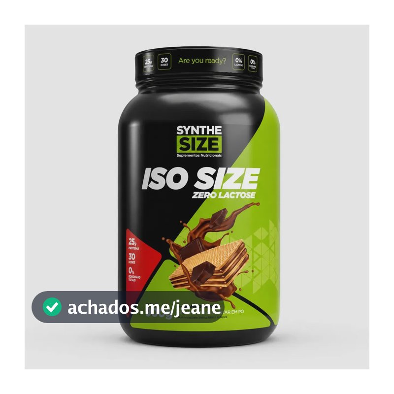 Whey Iso Size Zero Lactose 900g Synthesize Waffer Chocolate