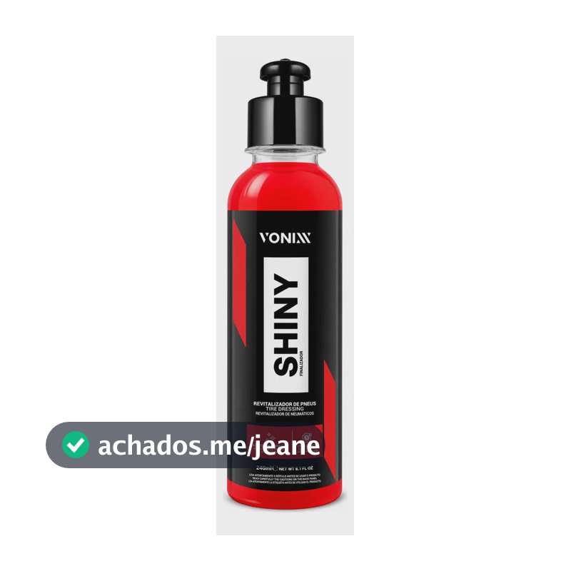 Revitalizador de Pneus Vonixx Shiny 240ml Brilho Intenso Duradouro