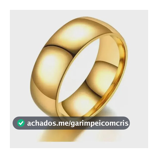 Aliança Banhada Ouro 18k 8mm Tradicional Tungstênio Avulsa