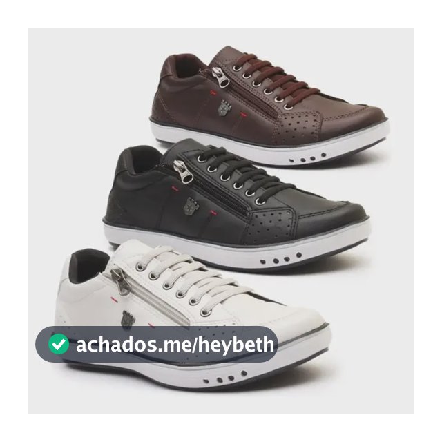 Kit 3 Pares Sapatênis Casual Flexível Confortável Social