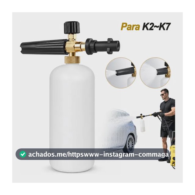 Snow Foam Canhão de Espuma para Karcher K2 K3 K4 K5 K6 K7 Lavadora de Alta Pressão Aplicador de Espuma com Engate Rapido 1L