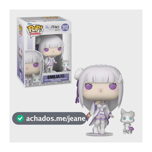 Boneco Funko Pop! & Buddy Re:zero - Emilia E Puck