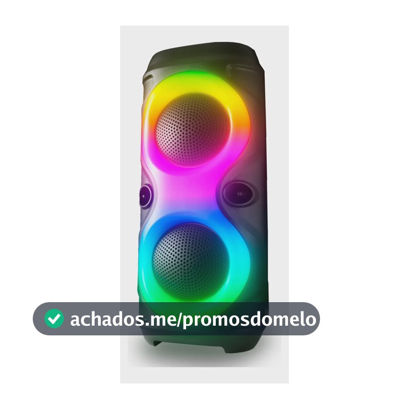 Caixa De Som Bluetooth Hi-fi Amplificada Rgb Tws Fm Usb Sd Preto 127/220v