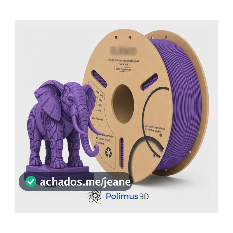 Filamento PLA Polimus 3D Roxo 1.75 mm para Impressora 3D