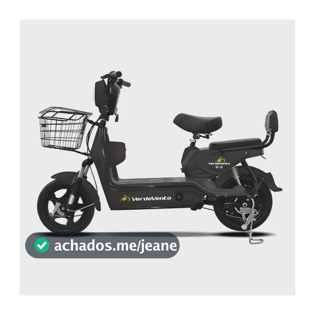 Verdevento Bicicleta Moto Elétrica 750w 60v 20ah Scooter Preto