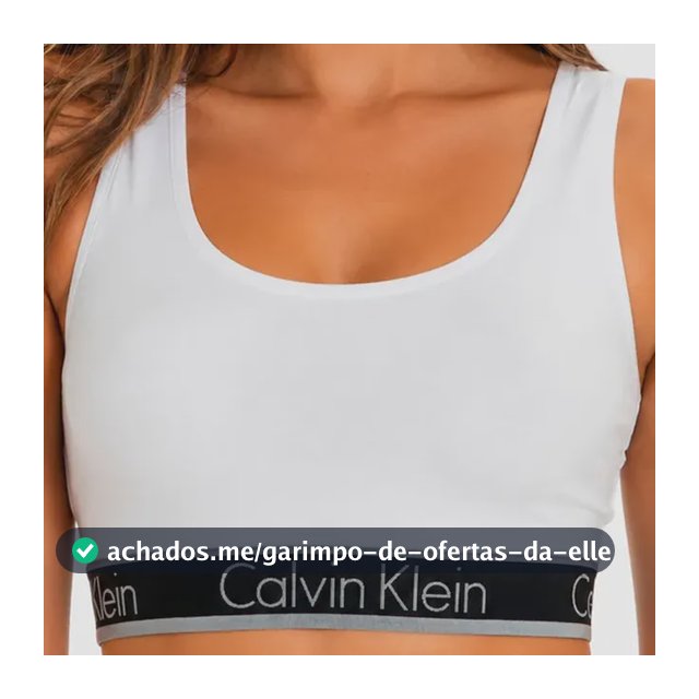Top Regata Fitness Academia Cotton Calvin Klein Original Branco Liso G
