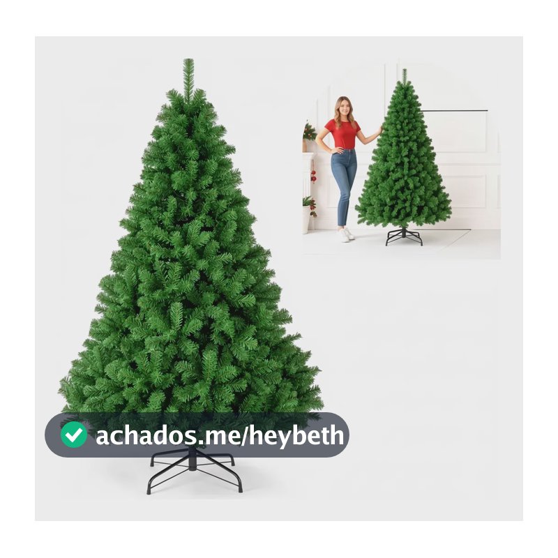 Árvore De Natal Verde Artificial 1,80m 400 Galhos Enfeite Verde