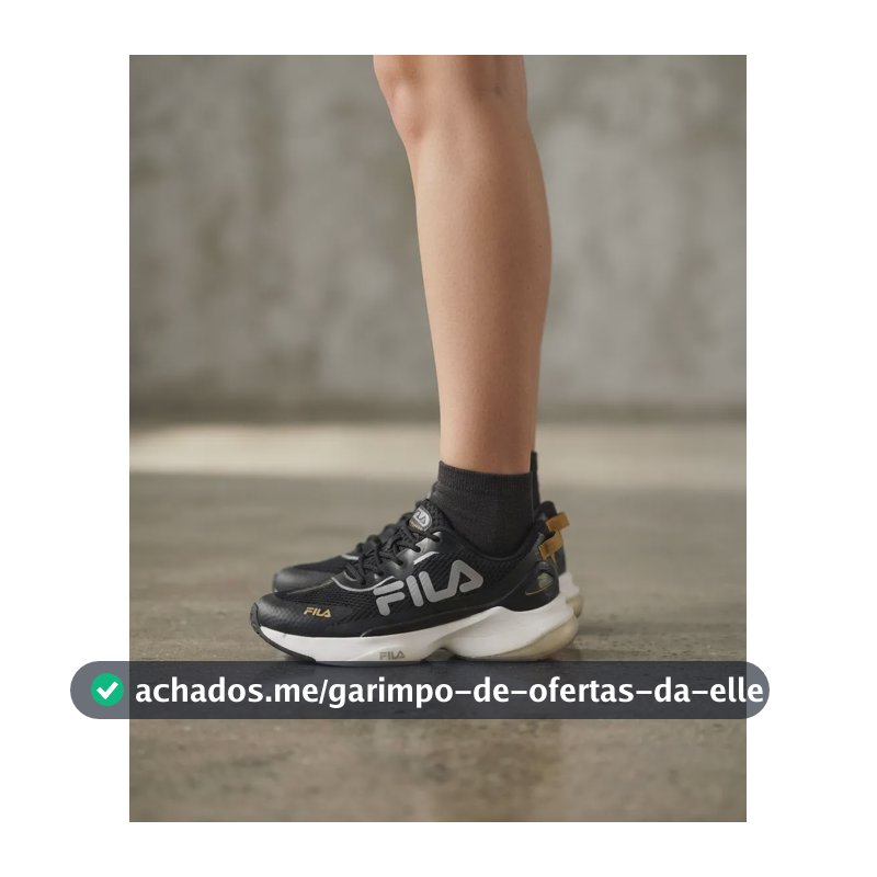 Tênis Feminino Recovery W Fila Preto/cinza/dourado Liso 35 Br