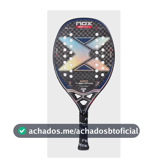 Raquete de beach tennis nox Ar10 tempo cor cinza