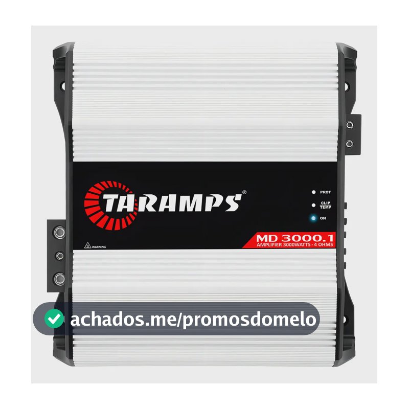 Amplificador Taramps MD 3000.1 Mono 3000W RMS para Som Automotivo