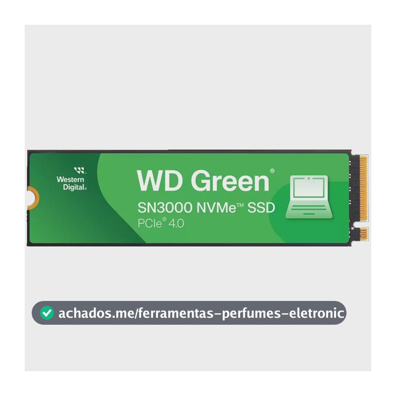 Ssd 1tb M.2 Nvme Western Digital Sn3000 Wds100t4g0e-00cps0 Preto