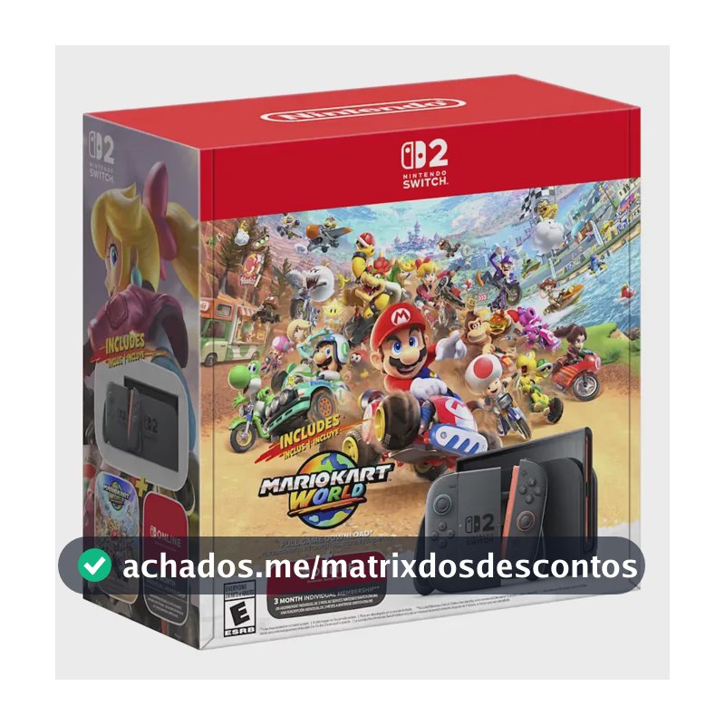Bundle Nintendo Switch 2 + Mario Kart World + 3 Meses NSO