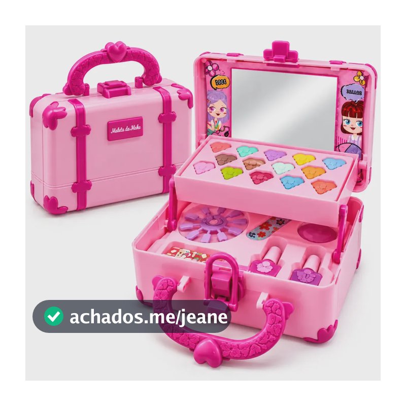 Kit Maquiagem Infantil Maleta Fashion Make Up Completa Com Espelho Brinquedo Menina Gio Giu