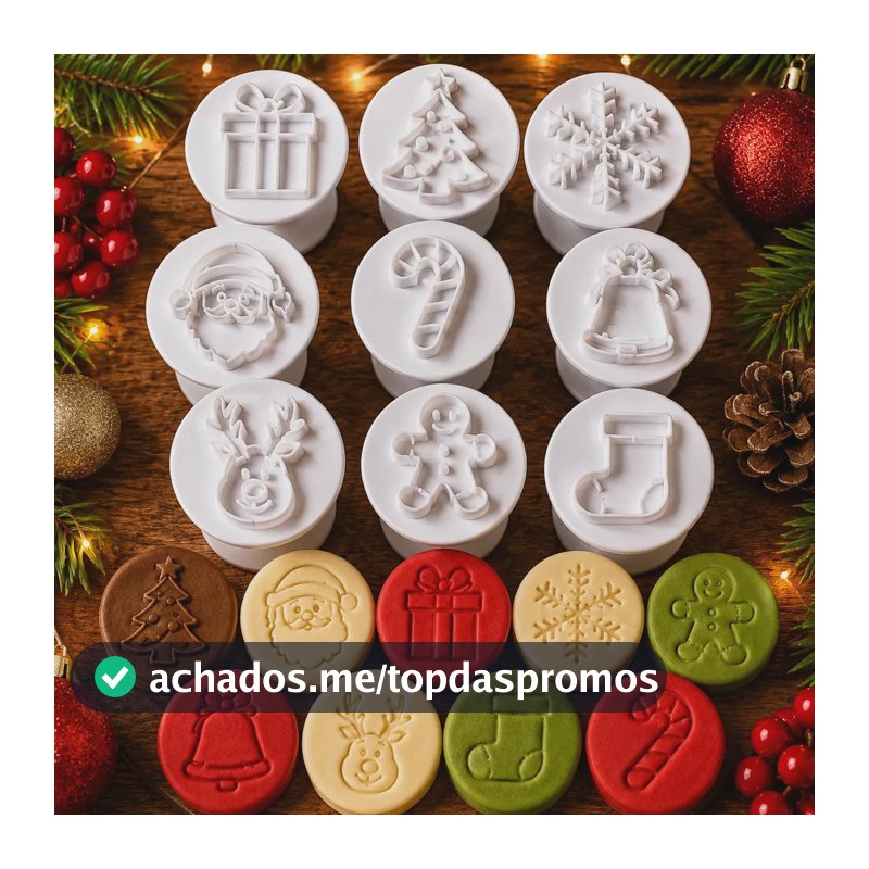 Kit 9 Carimbos Natal Para Brigadeiro Doces Confeitaria