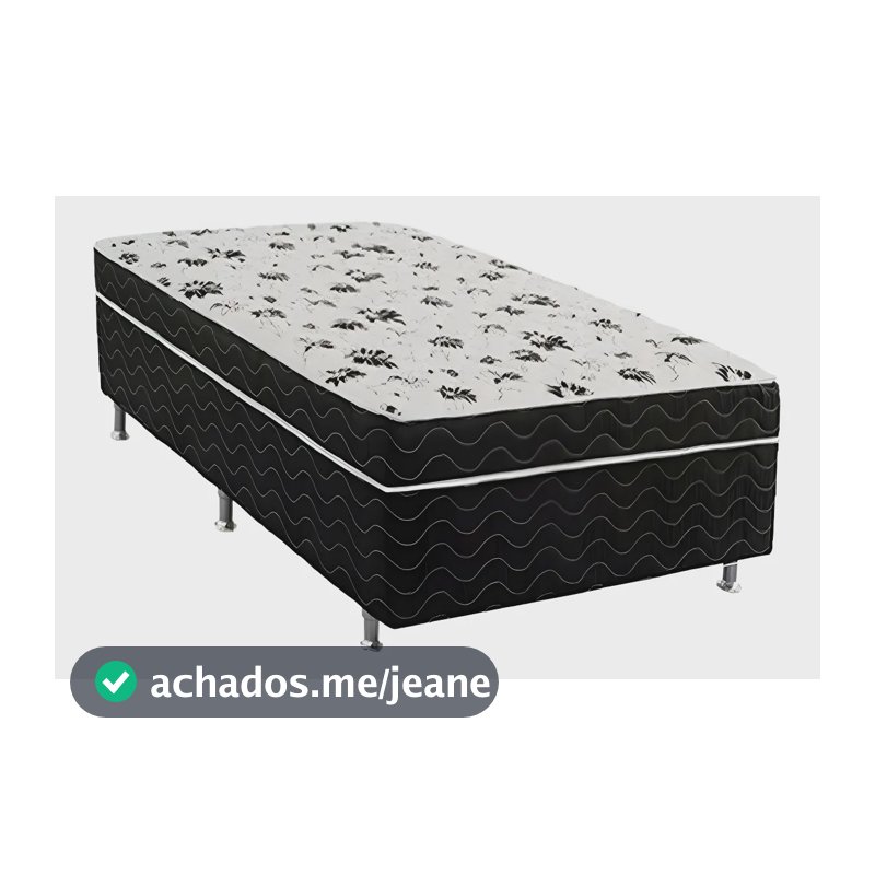 Conjugado Union Ortopedic Solteiro (88x188x43) - Ortobom Preto